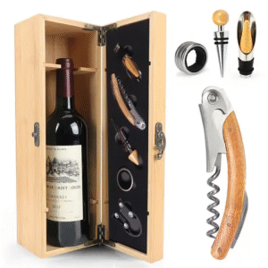 Sommelier en bois naturel - Coffret à vin personnalisable
